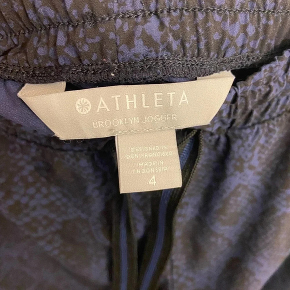 Athleta Brooklyn Jogger Black & Blue Size 4 - Picture 6 of 6